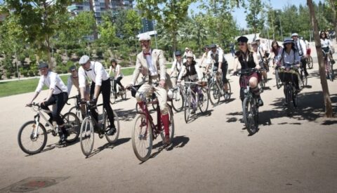 La fiesta de la bicicleta en Madrid