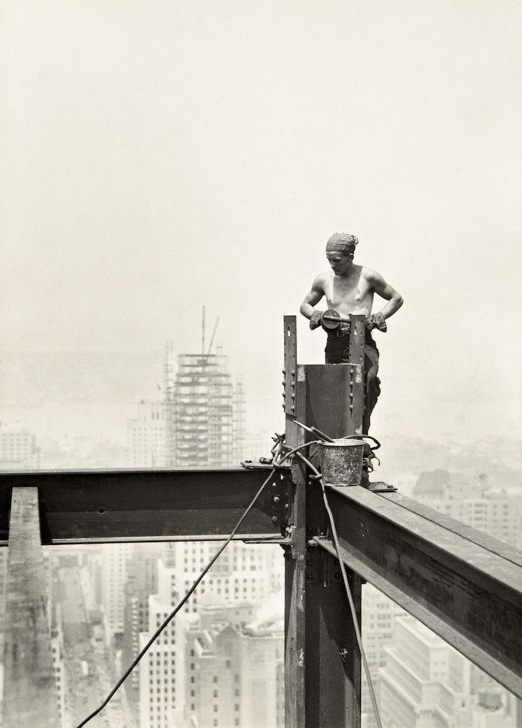 Lewis Hine, On the Hoist, Empire State Building, 1931