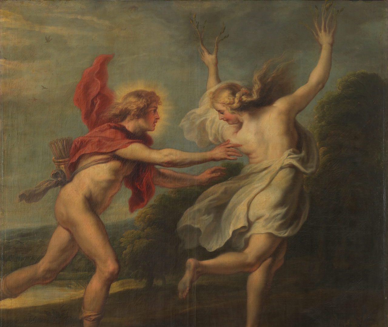 Theodoor van Thulden. 'Apolo persiguiendo a Dafne'. 1636-38. Óleo sobre lienzo. © Museo Nacional del Prado.