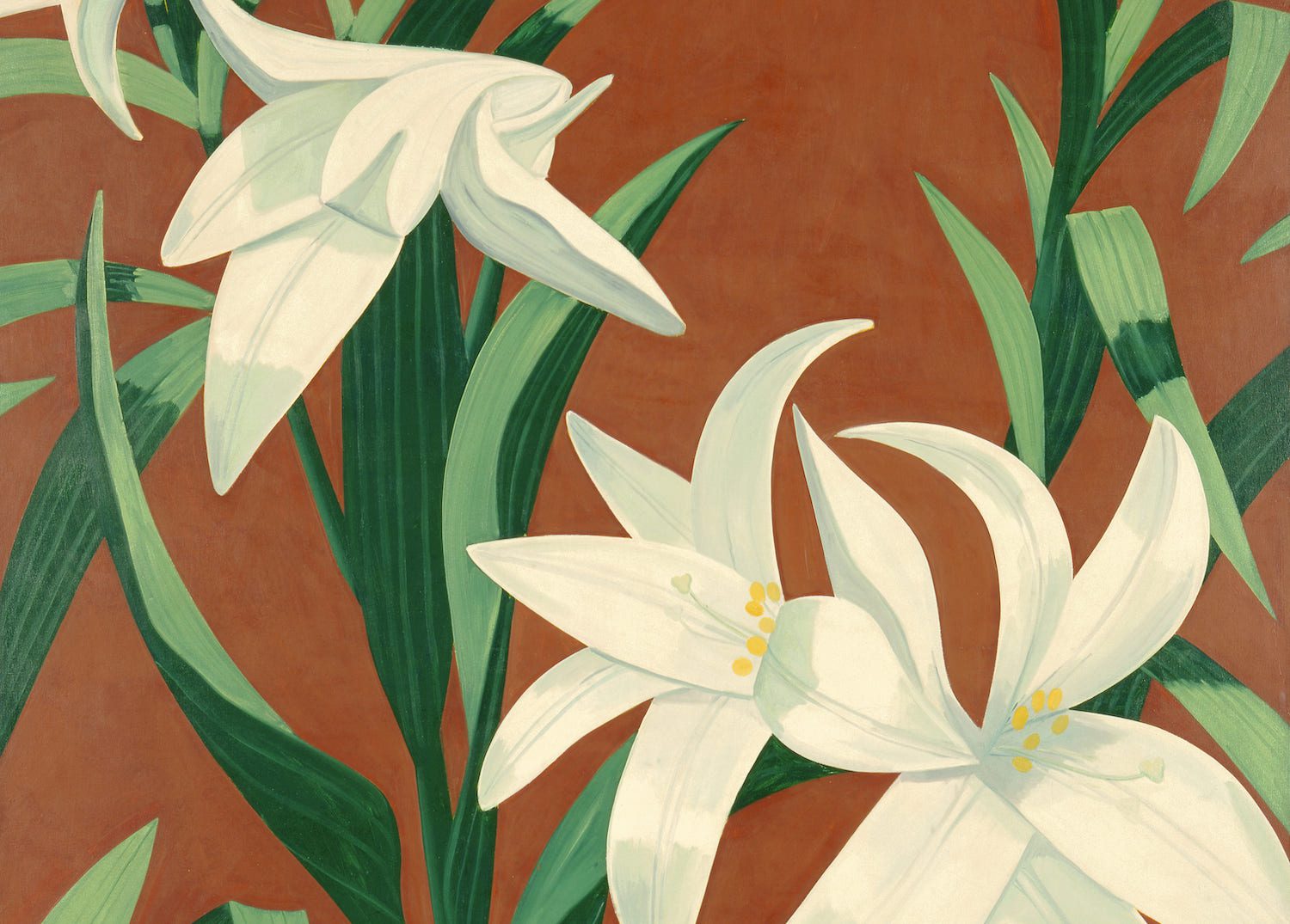 Alex Katz. 'White Lilies', 1966. Óleo sobre lienzo