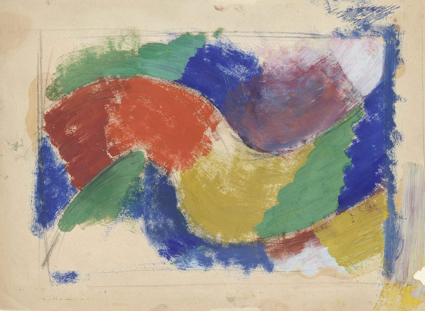 Morgan Russell. Estudio para sincromía en azul-violeta. (1912-1913). | Óleo sobre papel. The Vilcek Foundation Collection. © Courtesy Jean-Pierre Joyce
