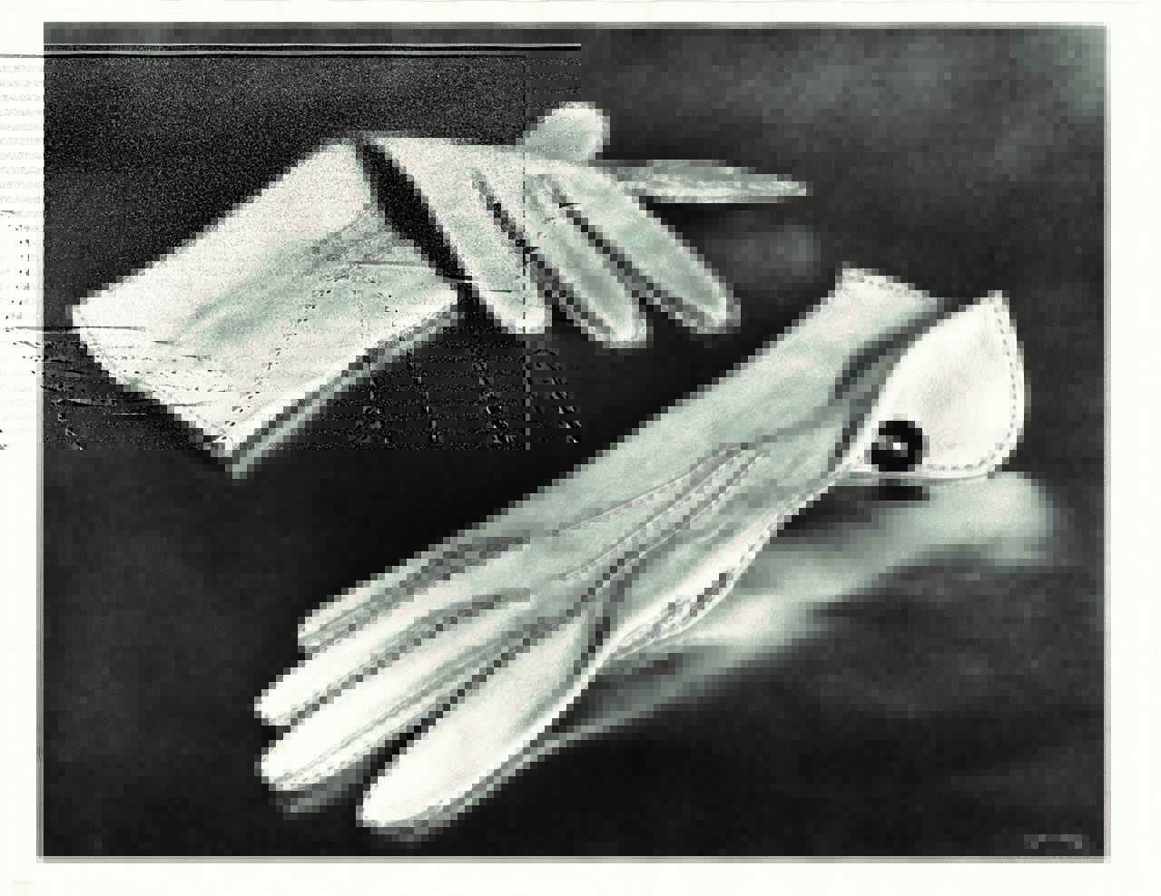 La distinguida Daisy Fellowes, guantes de Dent en Londres para Harper’s Bazaar