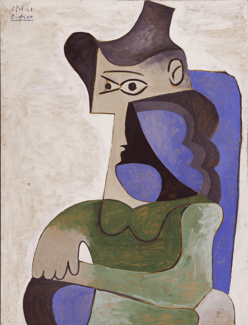 Pablo Picasso - ‘Mujer sentada con sombrero’