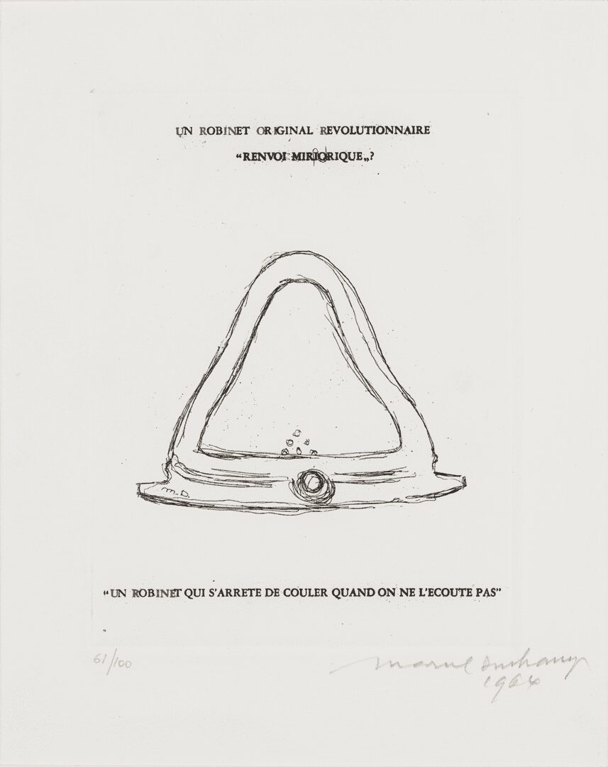 Marcel Duchamp. Una grifería original y revolucionaria: retorno espejado. 1964.