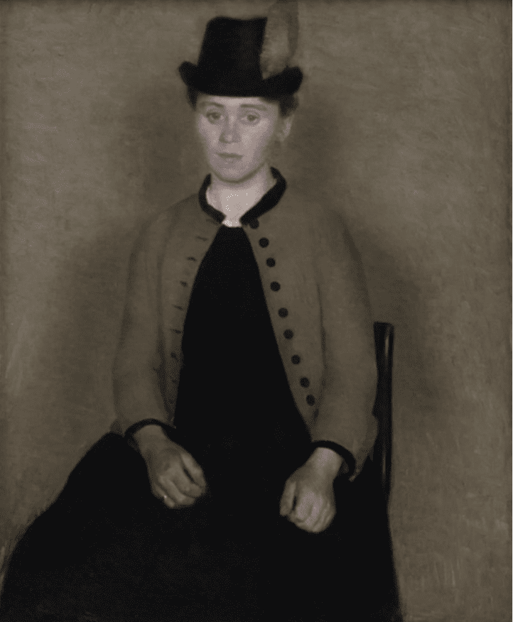 Retrato de Ida Ilsted, futura mujer del artista