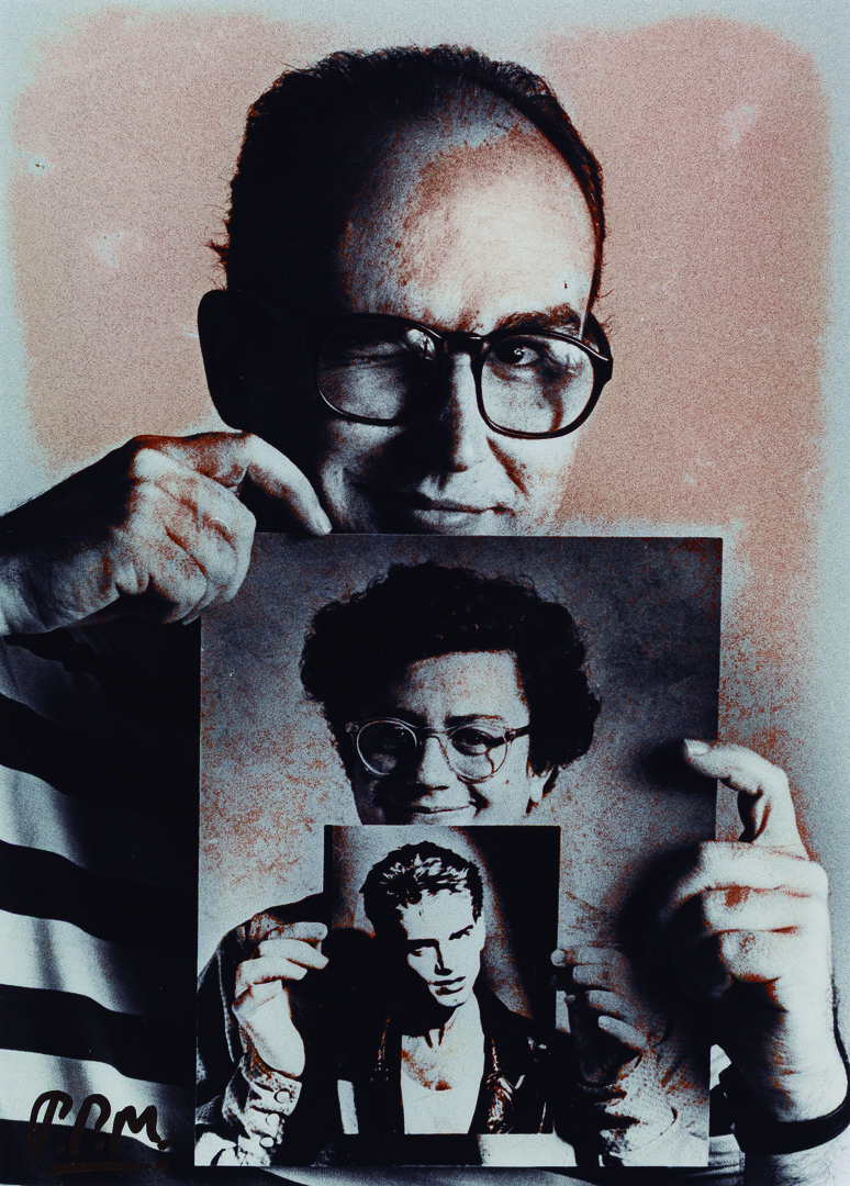 Autorretrato con Guillermo Pérez Villalta y Santiago Auserón