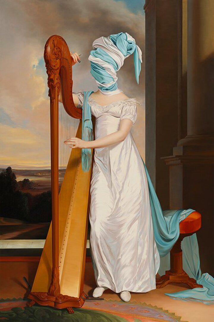 The Harpist (after Thomas Sully)