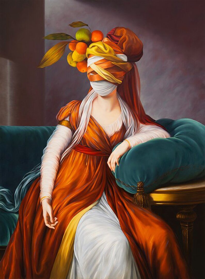 Portrait in Venetian Red (after Élisabeth Vigée Le Brun)