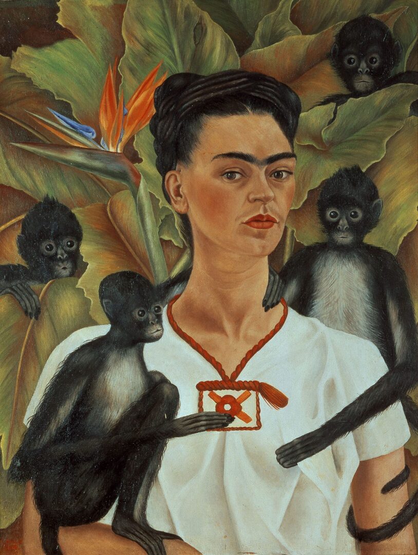 Frida Kahlo: Autorretrato con monos,