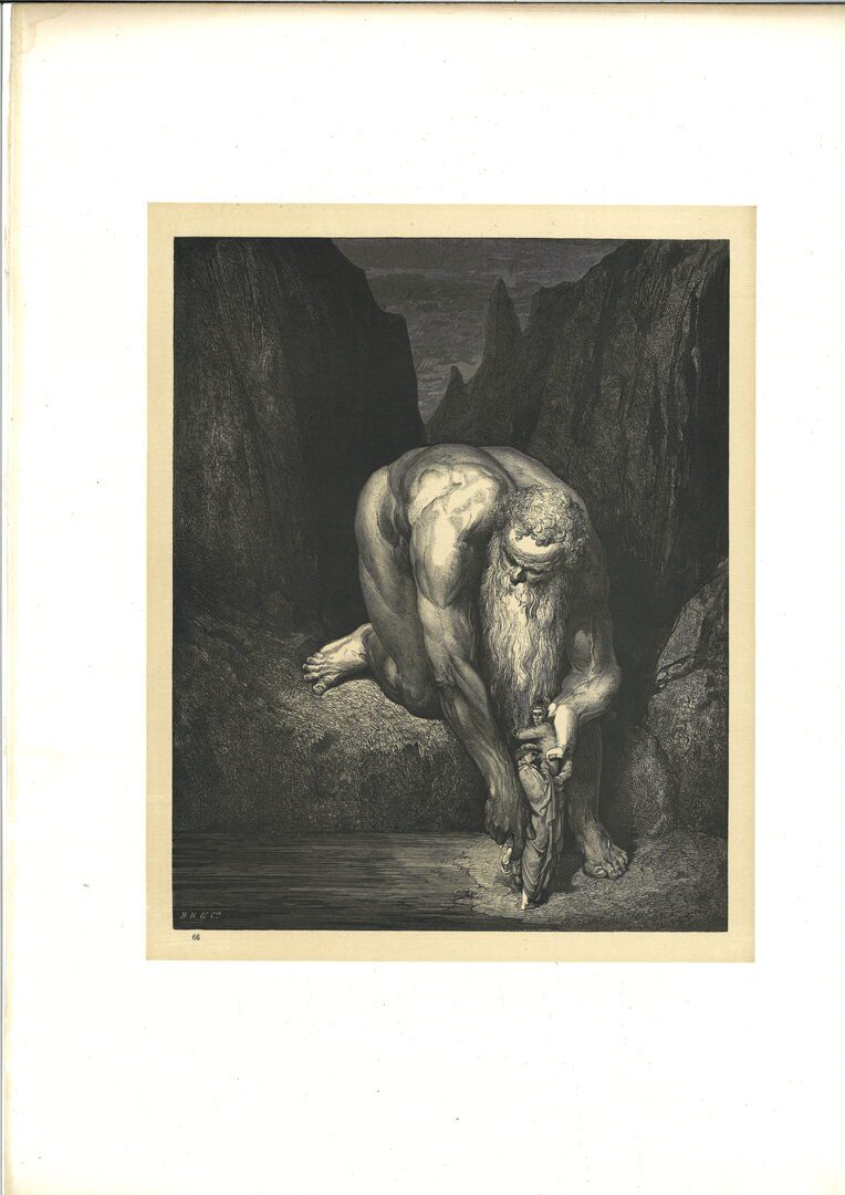 Gustave Doré. Canto XXXI. Anteo.