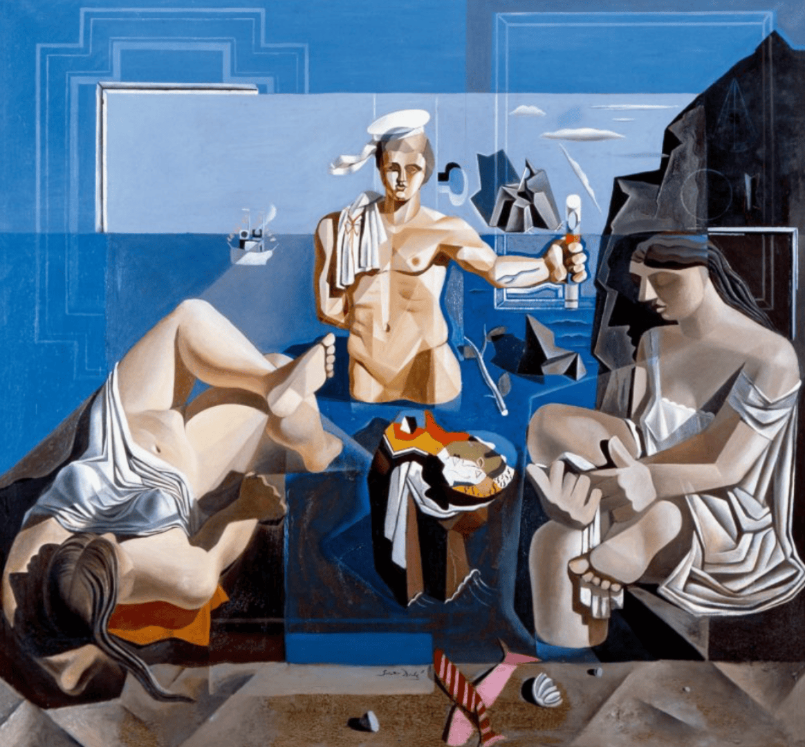 Composición con tres figuras. Academia neocubista